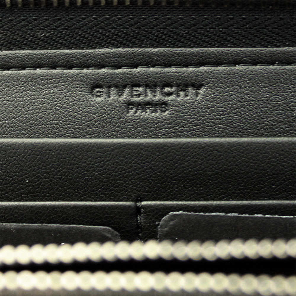 Givenchy Long Wallet Patch Black Zip Leather - image 4